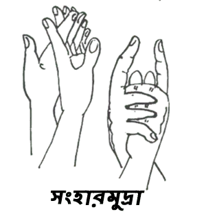 সরস্বতী পূজা সংহারমুদ্রা